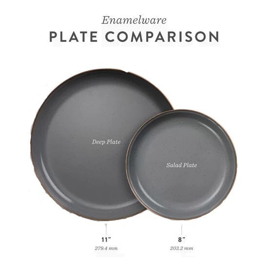 Barebones Enamel Salad Plate Set de 2 assiettes Ø20.3cm 