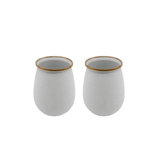 Barebones Enamel Tumbler Set Ensemble de 2 gobelets 473ml Eggshell 