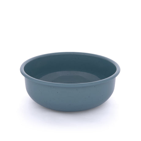 Barebones Rolled Enamel Bowl Blue 