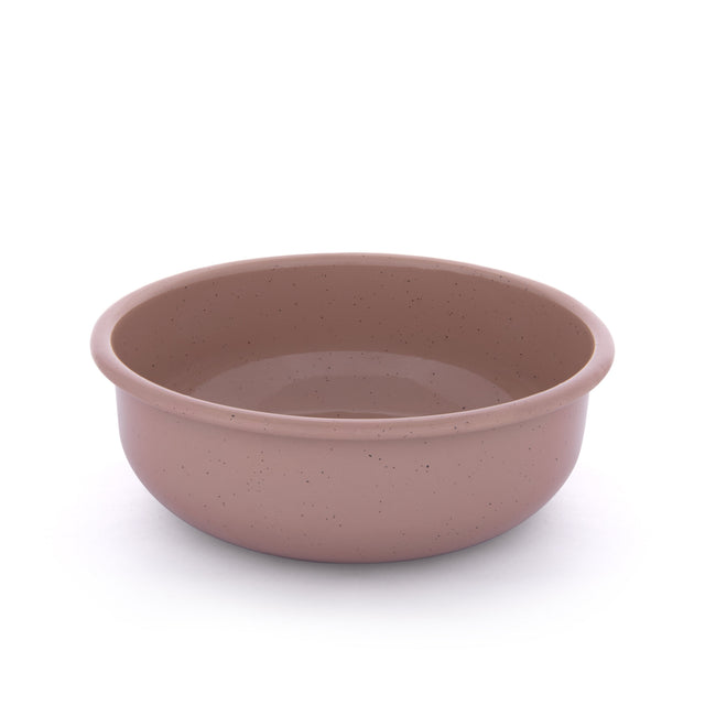 Barebones Rolled Enamel Bowl Rose 
