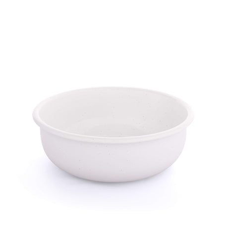 Barebones Rolled Enamel Bowl White 
