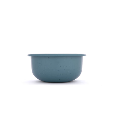 Barebones Rolled Enamel Side Bowl Blue 