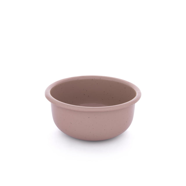 Barebones Rolled Enamel Side Bowl Rose 