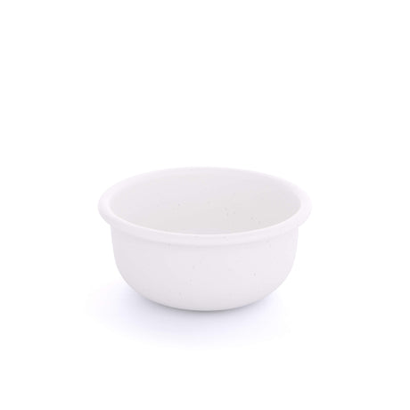 Barebones Rolled Enamel Side Bowl White 