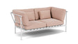 Barlow Tyrie Around Deep Seating Canapé 2 places accoudoirs alu avec coussins Armature Artic White Blush 3965V Laminé Waterproof 