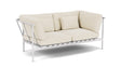 Barlow Tyrie Around Deep Seating Canapé 2 places accoudoirs alu avec coussins Armature Artic White Canvas 5453V Laminé Waterproof 