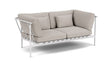 Barlow Tyrie Around Deep Seating Canapé 2 places accoudoirs alu avec coussins Armature Artic White Chalk 10152V Laminé Waterproof 