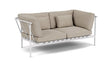 Barlow Tyrie Around Deep Seating Canapé 2 places accoudoirs alu avec coussins Armature Artic White Stone 3988V Laminé Waterproof 