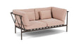 Barlow Tyrie Around Deep Seating Canapé 2 places accoudoirs alu avec coussins Armature Forge Grey Blush 3965V Laminé Waterproof 