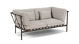 Barlow Tyrie Around Deep Seating Canapé 2 places accoudoirs alu avec coussins Armature Forge Grey Chalk 10152V Laminé Waterproof 