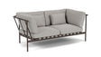 Barlow Tyrie Around Deep Seating Canapé 2 places accoudoirs alu avec coussins Armature Forge Grey Lead Chine 3756V Laminé Waterproof 