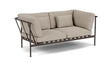 Barlow Tyrie Around Deep Seating Canapé 2 places accoudoirs alu avec coussins Armature Forge Grey Stone 3988V Laminé Waterproof 