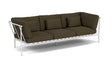 Barlow Tyrie Around Deep Seating Canapé 3 places accoudoirs alu avec coussins Armature Artic White Charcoal 3705V Laminé Waterproof 