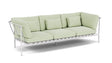 Barlow Tyrie Around Deep Seating Canapé 3 places accoudoirs alu avec coussins Armature Artic White Mint 3967V Laminé Waterproof 