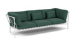 Barlow Tyrie Around Deep Seating Canapé 3 places accoudoirs alu avec coussins Armature Artic White Natte Ivy 10232V Laminé Waterproof 
