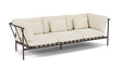 Barlow Tyrie Around Deep Seating Canapé 3 places accoudoirs alu avec coussins Armature Forge Grey Canvas 5453V Laminé Waterproof 