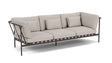 Barlow Tyrie Around Deep Seating Canapé 3 places accoudoirs alu avec coussins Armature Forge Grey Chalk 10152V Laminé Waterproof 