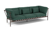 Barlow Tyrie Around Deep Seating Canapé 3 places accoudoirs alu avec coussins Armature Forge Grey Natte Ivy 10232V Laminé Waterproof 