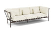 Barlow Tyrie Around Deep Seating Canapé 3 places accoudoirs alu avec coussins Armature Forge Grey Natural 5404V Laminé Waterproof 