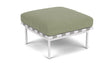 Barlow Tyrie Around Deep Seating Repose-pieds avec coussin Armature Artic White Canvas Almond 3983V Laminé Waterproof 