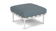 Barlow Tyrie Around Deep Seating Repose-pieds avec coussin Armature Artic White Carbon Sky 10064V Laminé Waterproof 