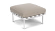 Barlow Tyrie Around Deep Seating Repose-pieds avec coussin Armature Artic White Chalk 10152V Laminé Waterproof 