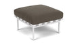 Barlow Tyrie Around Deep Seating Repose-pieds avec coussin Armature Artic White Dark Taupe 10059V Laminé Waterproof 