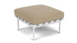 Barlow Tyrie Around Deep Seating Repose-pieds avec coussin Armature Artic White Heather Beige 5476V Laminé Waterproof 