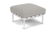 Barlow Tyrie Around Deep Seating Repose-pieds avec coussin Armature Artic White Lead Chine 3756V Laminé Waterproof 