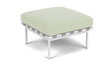 Barlow Tyrie Around Deep Seating Repose-pieds avec coussin Armature Artic White Mint 3967V Laminé Waterproof 