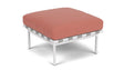 Barlow Tyrie Around Deep Seating Repose-pieds avec coussin Armature Artic White Natte Flamingo 10234V Laminé Waterproof 