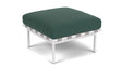 Barlow Tyrie Around Deep Seating Repose-pieds avec coussin Armature Artic White Natte Ivy 10232V Laminé Waterproof 