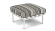 Barlow Tyrie Around Deep Seating Repose-pieds avec coussin Armature Artic White Quadri Grey 3778V Laminé Waterproof 