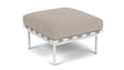 Barlow Tyrie Around Deep Seating Repose-pieds avec coussin Armature Artic White Stone 3988V Laminé Waterproof 