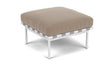 Barlow Tyrie Around Deep Seating Repose-pieds avec coussin Armature Artic White Taupe 3729V Laminé Waterproof 