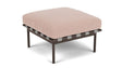Barlow Tyrie Around Deep Seating Repose-pieds avec coussin Armature Forge Grey Blush 3965V Laminé Waterproof 