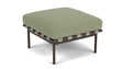 Barlow Tyrie Around Deep Seating Repose-pieds avec coussin Armature Forge Grey Canvas Almond 3983V Laminé Waterproof 