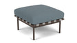 Barlow Tyrie Around Deep Seating Repose-pieds avec coussin Armature Forge Grey Carbon Sky 10064V Laminé Waterproof 