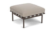 Barlow Tyrie Around Deep Seating Repose-pieds avec coussin Armature Forge Grey Chalk 10152V Laminé Waterproof 