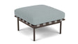 Barlow Tyrie Around Deep Seating Repose-pieds avec coussin Armature Forge Grey Frosty Chine 10025V Laminé Waterproof 