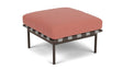 Barlow Tyrie Around Deep Seating Repose-pieds avec coussin Armature Forge Grey Natte Flamingo 10234V Laminé Waterproof 