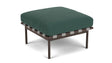 Barlow Tyrie Around Deep Seating Repose-pieds avec coussin Armature Forge Grey Natte Ivy 10232V Laminé Waterproof 