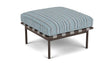 Barlow Tyrie Around Deep Seating Repose-pieds avec coussin Armature Forge Grey Porto Blue Chine 3776V Laminé Waterproof 