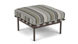 Barlow Tyrie Around Deep Seating Repose-pieds avec coussin Armature Forge Grey Quadri Grey 3778V Laminé Waterproof 