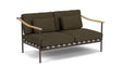 Barlow Tyrie Aura Deep Seating Canapé 2 places accoudoirs teck avec coussins Armature Forge Grey Charcoal 3705V Laminé Waterproof 