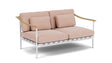 Barlow Tyrie Aura Deep Seating Canapé 2 places avec coussins Armature Artic White Blush 3965V Laminé Waterproof 