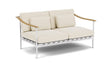 Barlow Tyrie Aura Deep Seating Canapé 2 places avec coussins Armature Artic White Canvas 5453V Laminé Waterproof 