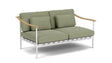 Barlow Tyrie Aura Deep Seating Canapé 2 places avec coussins Armature Artic White Canvas Almond 3983V Laminé Waterproof 