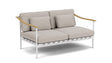 Barlow Tyrie Aura Deep Seating Canapé 2 places avec coussins Armature Artic White Chalk 10152V Laminé Waterproof 