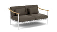 Barlow Tyrie Aura Deep Seating Canapé 2 places avec coussins Armature Artic White Dark Taupe 10059V Laminé Waterproof 